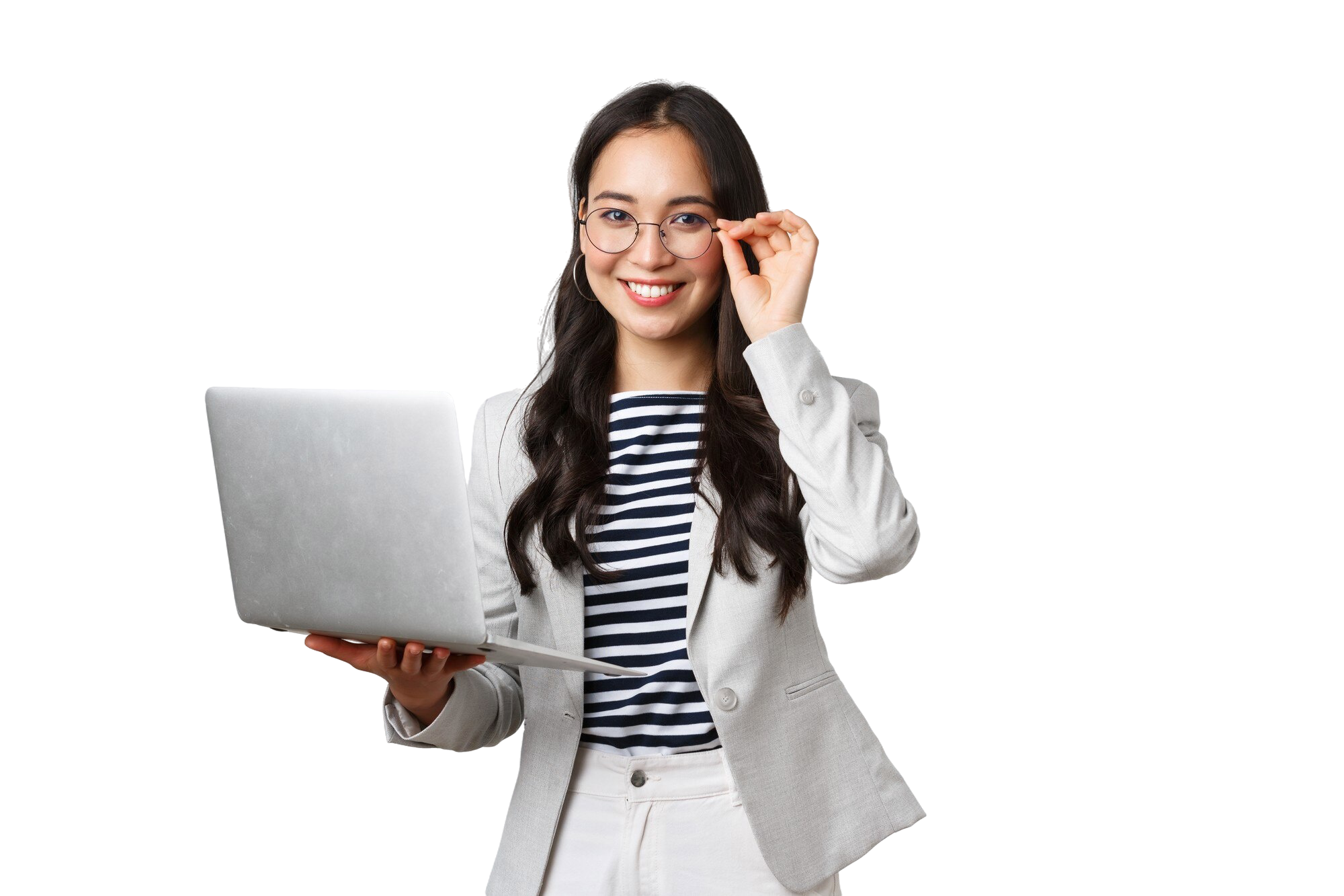 Woman holding tablet